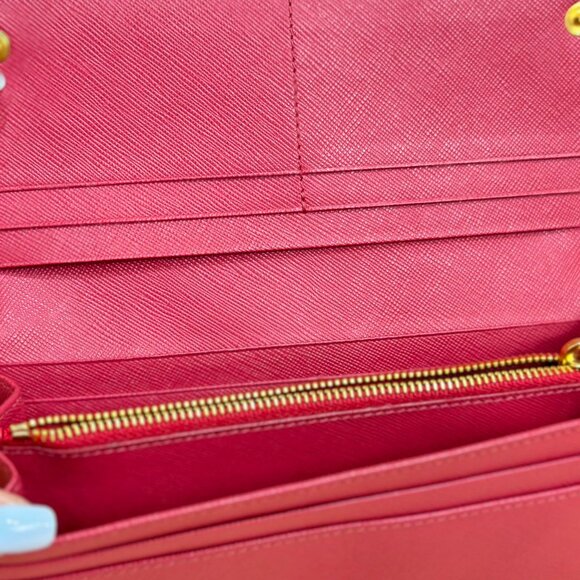 Prada Pink Saffiano Leather Wallet - Picture 6 of 6